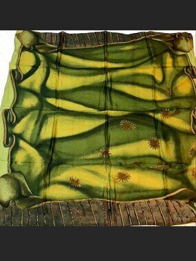 1990s Nino Cerruti 40” Silk Scarf Made in Japan / Hand Rolled / Excellent